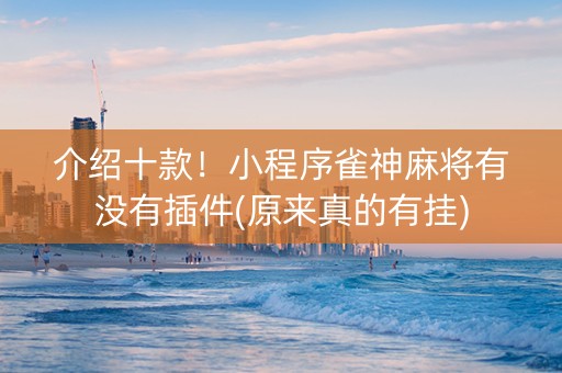 介绍十款！小程序雀神麻将有没有插件(原来真的有挂)