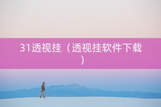 31透视挂（透视挂软件下载）