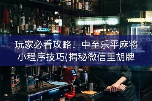 玩家必看攻略！中至乐平麻将小程序技巧(揭秘微信里胡牌神器)