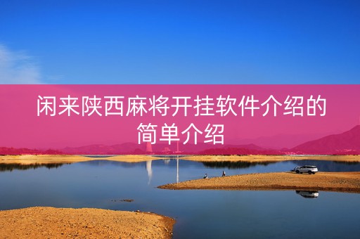 闲来陕西麻将开挂软件介绍的简单介绍