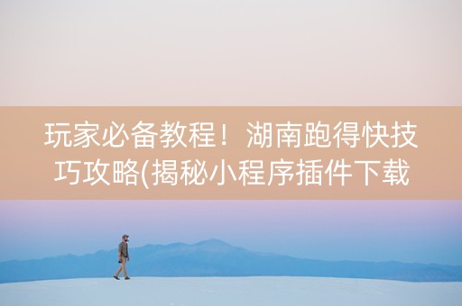 玩家必备教程！湖南跑得快技巧攻略(揭秘小程序插件下载)