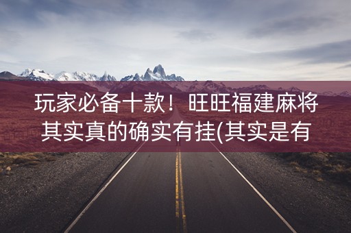 玩家必备十款！旺旺福建麻将其实真的确实有挂(其实是有挂确实有挂)