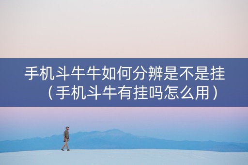 手机斗牛牛如何分辨是不是挂（手机斗牛有挂吗怎么用）