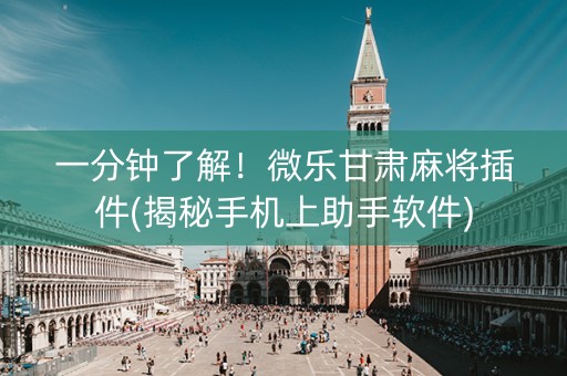 一分钟了解！微乐甘肃麻将插件(揭秘手机上助手软件)