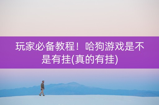 玩家必备教程！哈狗游戏是不是有挂(真的有挂)