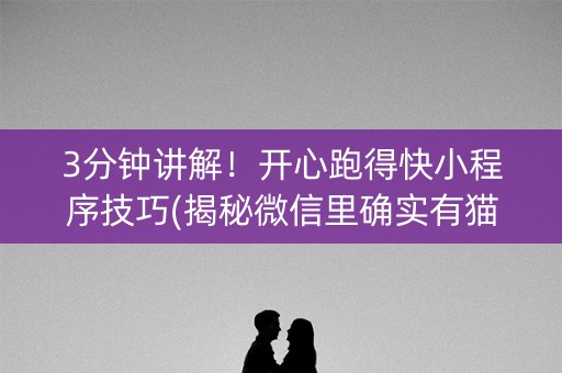 3分钟讲解！开心跑得快小程序技巧(揭秘微信里确实有猫腻)