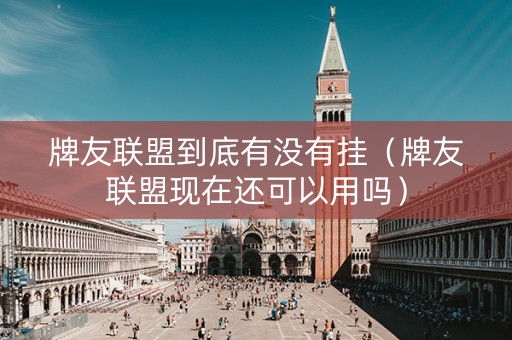 牌友联盟到底有没有挂（牌友联盟现在还可以用吗）
