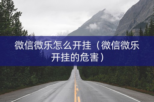 微信微乐怎么开挂（微信微乐开挂的危害）