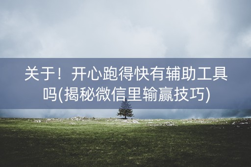 关于！开心跑得快有辅助工具吗(揭秘微信里输赢技巧)