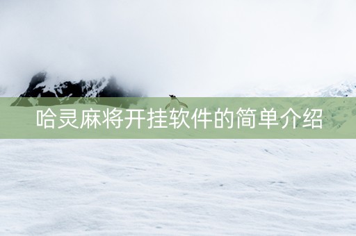 哈灵麻将开挂软件的简单介绍