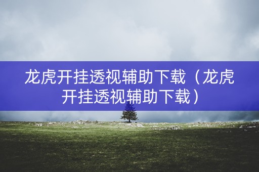龙虎开挂透视辅助下载（龙虎开挂透视辅助下载）
