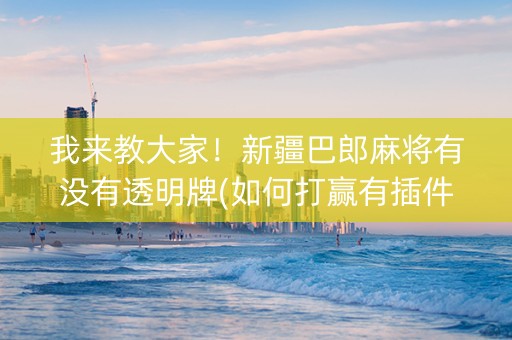 我来教大家！新疆巴郎麻将有没有透明牌(如何打赢有插件吗)