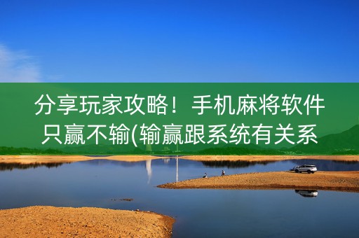 分享玩家攻略！手机麻将软件只赢不输(输赢跟系统有关系吗)