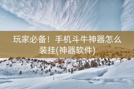 玩家必备！手机斗牛神器怎么装挂(神器软件)