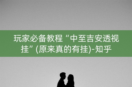 玩家必备教程“中至吉安透视挂”(原来真的有挂)-知乎