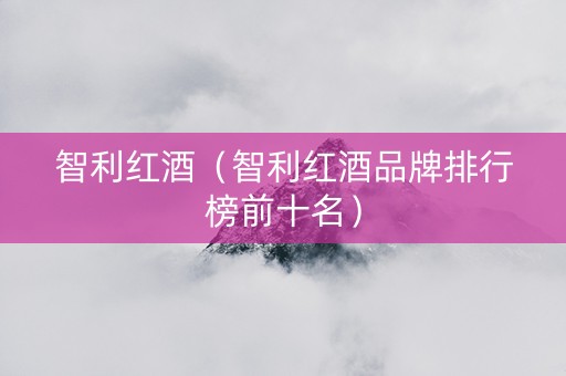 智利红酒（智利红酒品牌排行榜前十名）