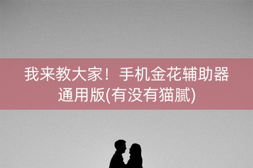 我来教大家！手机金花辅助器通用版(有没有猫腻)