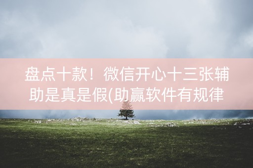 盘点十款！微信开心十三张辅助是真是假(助赢软件有规律吗)