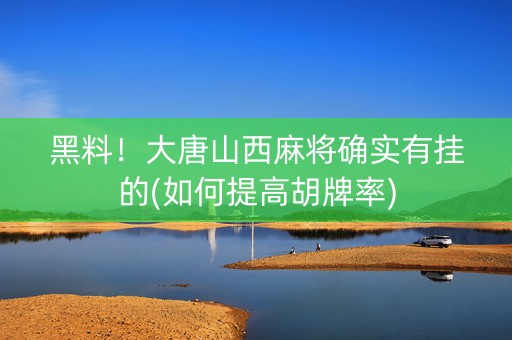 黑料！大唐山西麻将确实有挂的(如何提高胡牌率)