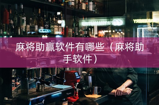 麻将助赢软件有哪些（麻将助手软件）