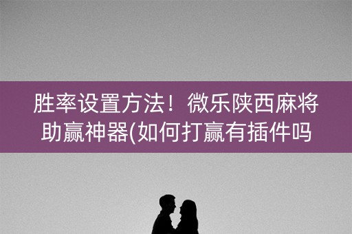 胜率设置方法！微乐陕西麻将助赢神器(如何打赢有插件吗)