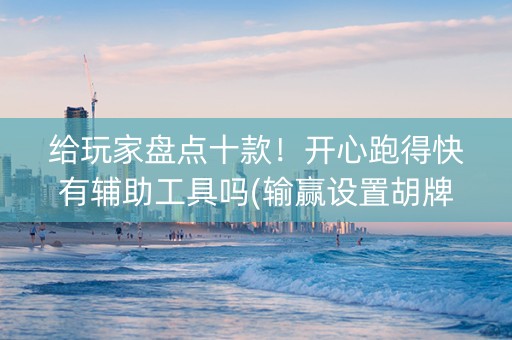 给玩家盘点十款！开心跑得快有辅助工具吗(输赢设置胡牌规律)