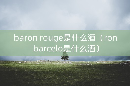 baron rouge是什么酒（ron barcelo是什么酒）