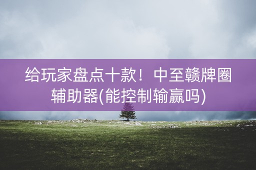 给玩家盘点十款！中至赣牌圈辅助器(能控制输赢吗)