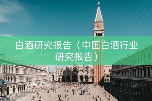 白酒研究报告（中国白酒行业研究报告）