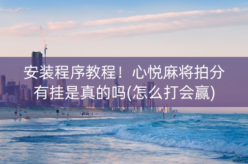 安装程序教程！心悦麻将拍分有挂是真的吗(怎么打会赢)