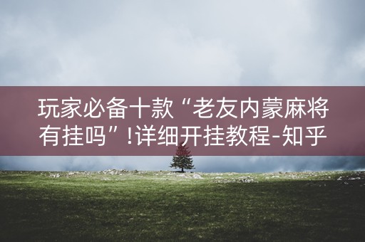 玩家必备十款“老友内蒙麻将有挂吗”!详细开挂教程-知乎