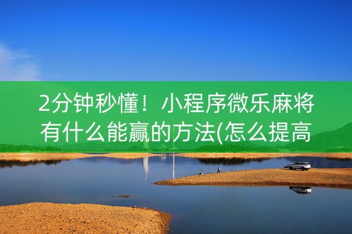 2分钟秒懂！小程序微乐麻将有什么能赢的方法(怎么提高胜率)
