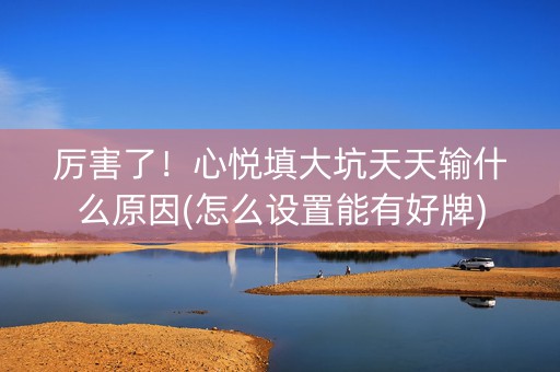 厉害了！心悦填大坑天天输什么原因(怎么设置能有好牌)
