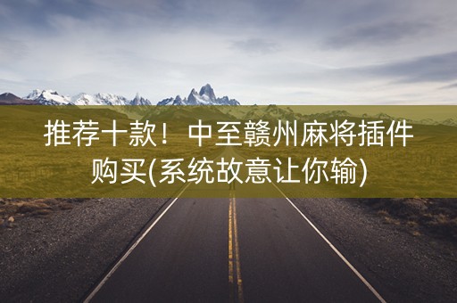 推荐十款！中至赣州麻将插件购买(系统故意让你输)