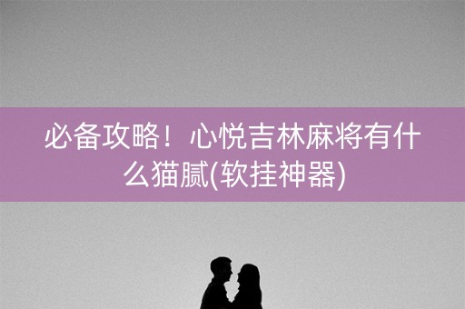 必备攻略！心悦吉林麻将有什么猫腻(软挂神器)