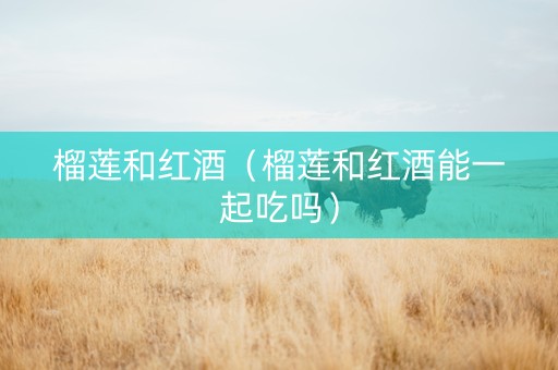 榴莲和红酒（榴莲和红酒能一起吃吗）