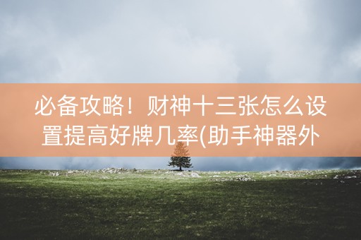 必备攻略！财神十三张怎么设置提高好牌几率(助手神器外辅工具)