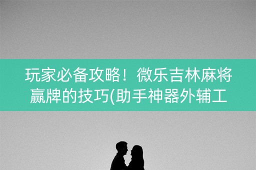 玩家必备攻略！微乐吉林麻将赢牌的技巧(助手神器外辅工具)