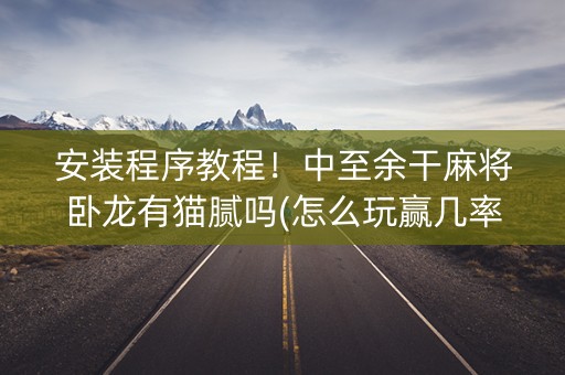 安装程序教程！中至余干麻将卧龙有猫腻吗(怎么玩赢几率大)