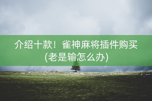 介绍十款！雀神麻将插件购买(老是输怎么办)