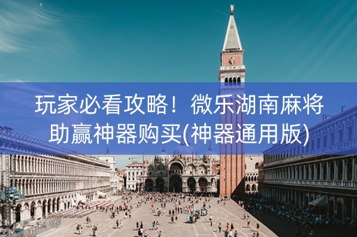 玩家必看攻略！微乐湖南麻将助赢神器购买(神器通用版)