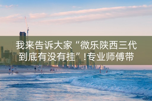 我来告诉大家“微乐陕西三代到底有没有挂”!专业师傅带你一起了解（详细教程）-知乎