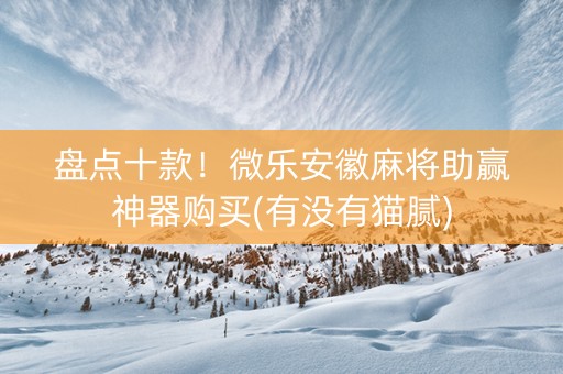 盘点十款！微乐安徽麻将助赢神器购买(有没有猫腻)