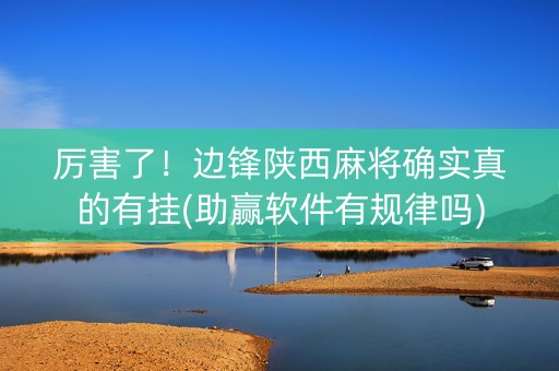 厉害了！边锋陕西麻将确实真的有挂(助赢软件有规律吗)