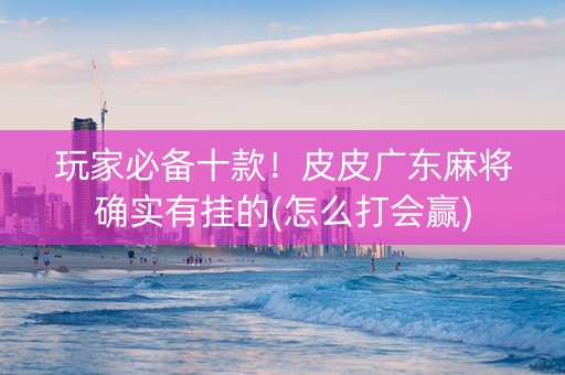 玩家必备十款！皮皮广东麻将确实有挂的(怎么打会赢)