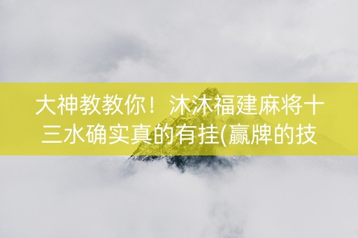大神教教你！沐沐福建麻将十三水确实真的有挂(赢牌的技巧)