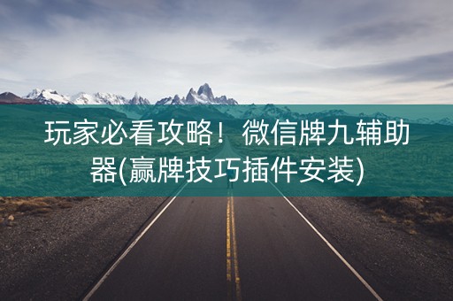 玩家必看攻略！微信牌九辅助器(赢牌技巧插件安装)