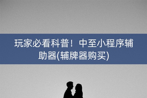 玩家必看科普！中至小程序辅助器(辅牌器购买)