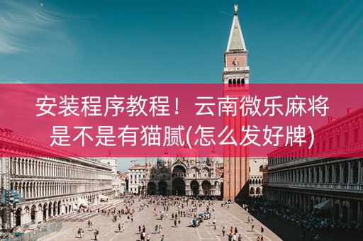 安装程序教程！云南微乐麻将是不是有猫腻(怎么发好牌)