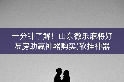 一分钟了解！山东微乐麻将好友房助赢神器购买(软挂神器)
